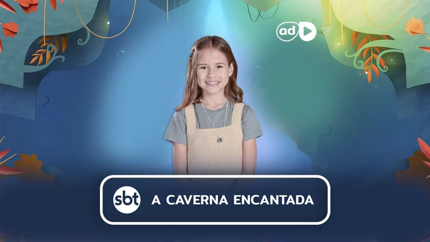 Anna sorrindo em arte do resumo de A Caverna Encantada