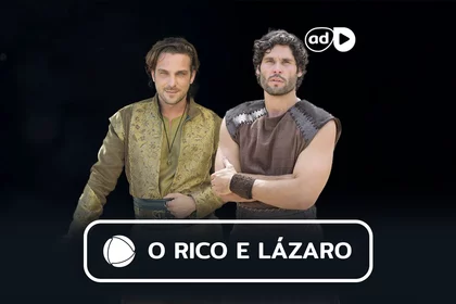 Zac e Asher na arte do resumo de O Rico e Lázaro