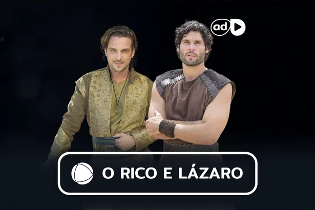 Zac e Asher na arte do resumo de O Rico e Lázaro