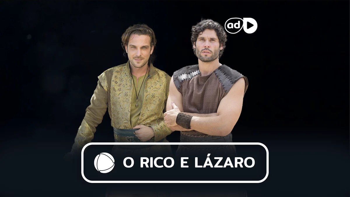 Zac e Asher na arte do resumo de O Rico e Lázaro