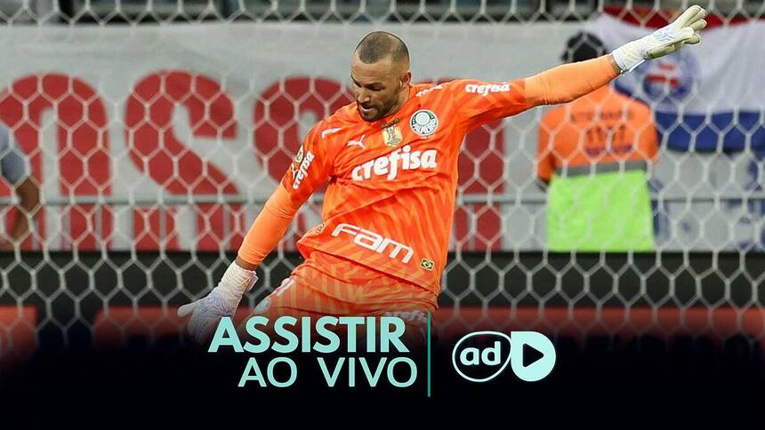 Weverton na arte onde assistir ao jogo Atlético/GO x Palmeiras