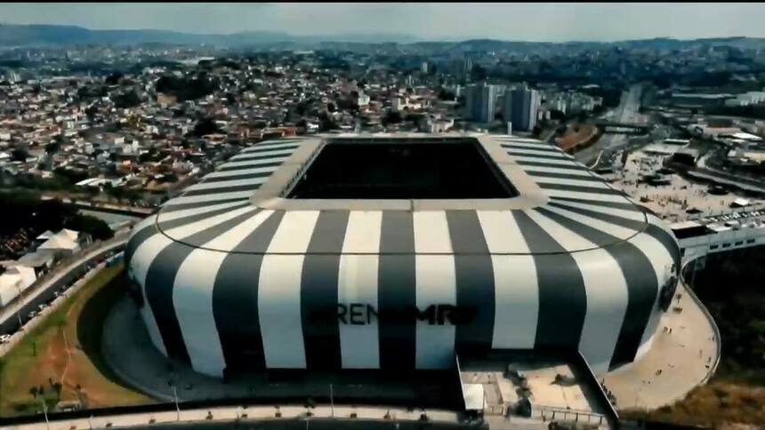 Vista área da Arena MRV