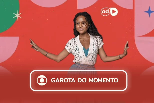 Protagonista da novela Garota do Momento na arte do resumo da novela