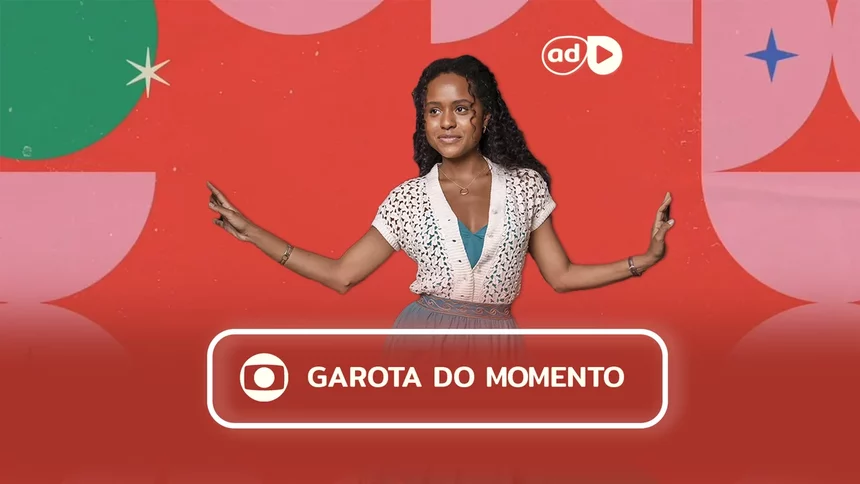 Protagonista da novela Garota do Momento na arte do resumo da novela