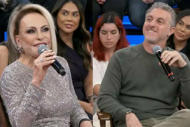 Ana Maria Braga e Luciano Huck em trecho do Altas Horas