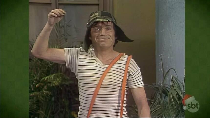 Chaves, em trecho episódio da lagartixa, exibido no SBT