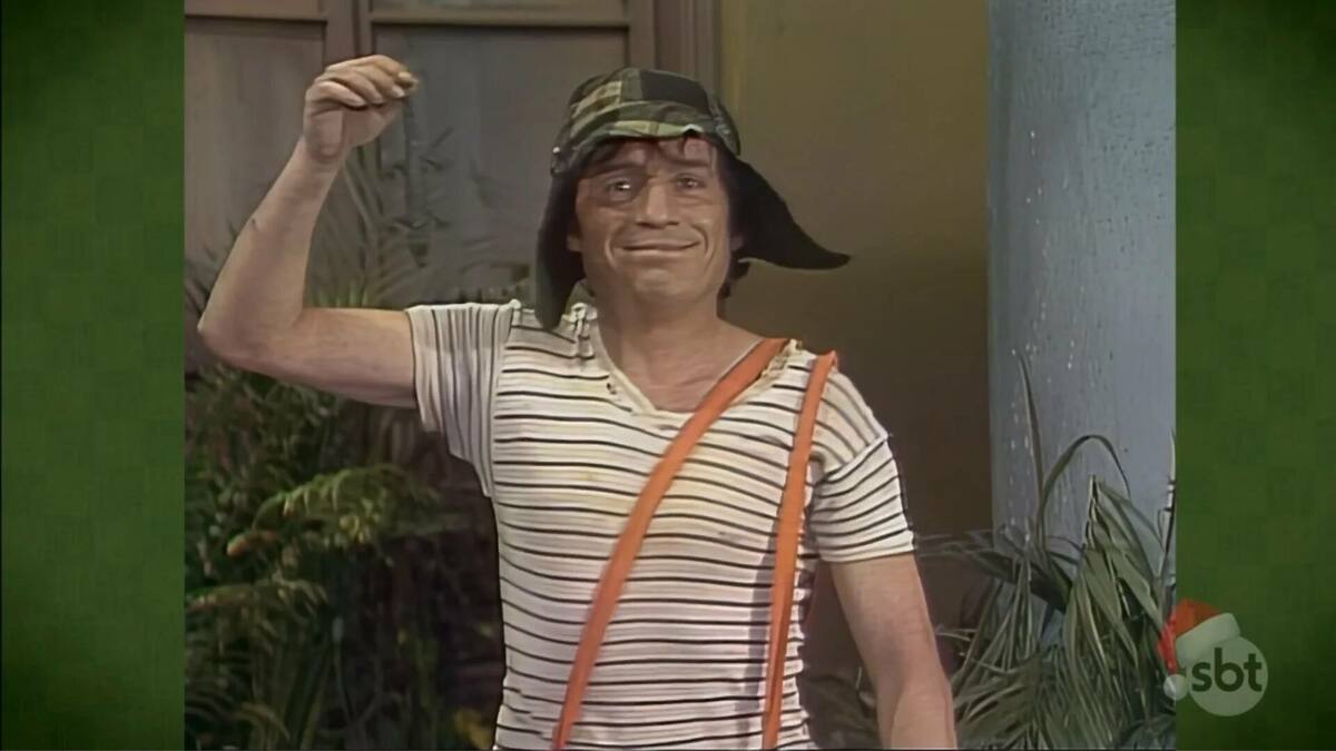 Chaves, em trecho episódio da lagartixa, exibido no SBT