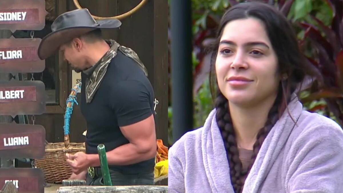 Gilsão na delegação e Luana em uma montagem na A Fazenda