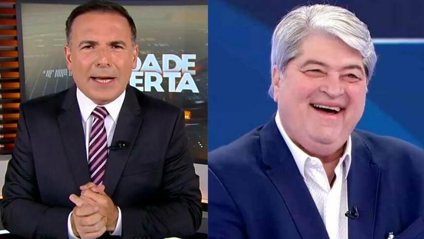 Gottino e Datena em uma montagem