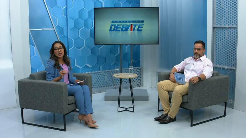 Rafaela Lourenço e Eduardo Miranda no Aparecida Debate