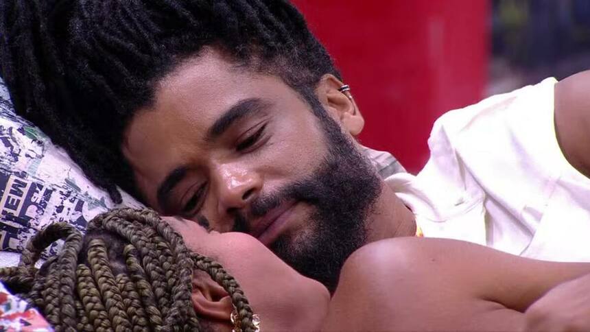 Aline e Diogo Almeida de chamego no BBB 25