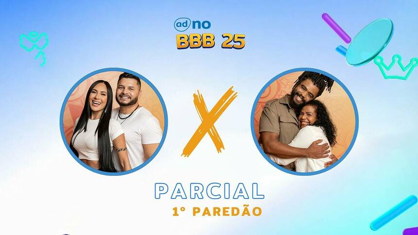 Arleane e Marcelo e Diogo Almeida e Vilma na Arte parcial 1º Paredão