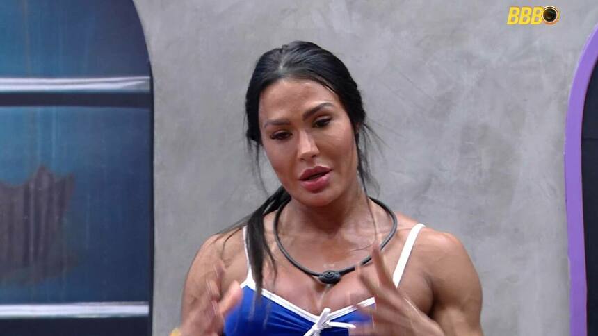 Gracyanne Barbosa em conversa na academia do BBB 25