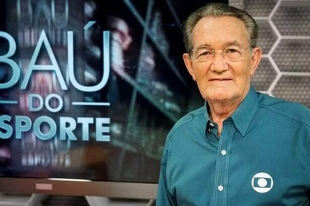 Léo Batista em trecho do quadro Baú do Esporte