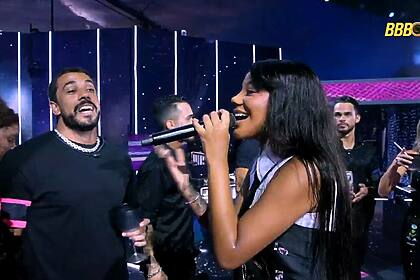 Ludmilla canta junto com os brothers no palco da festa do BBB 25