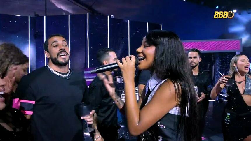 Ludmilla canta junto com os brothers no palco da festa do BBB 25