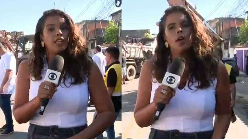 Repórter Luana Alves ao vivo no Bom Dia RJ no ataque de baratas