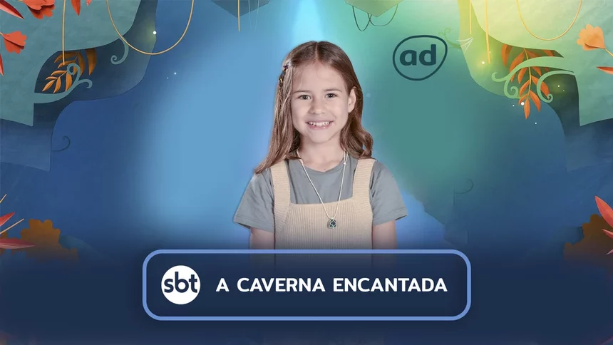 Anna sorrindo em arte do resumo de A Caverna Encantada