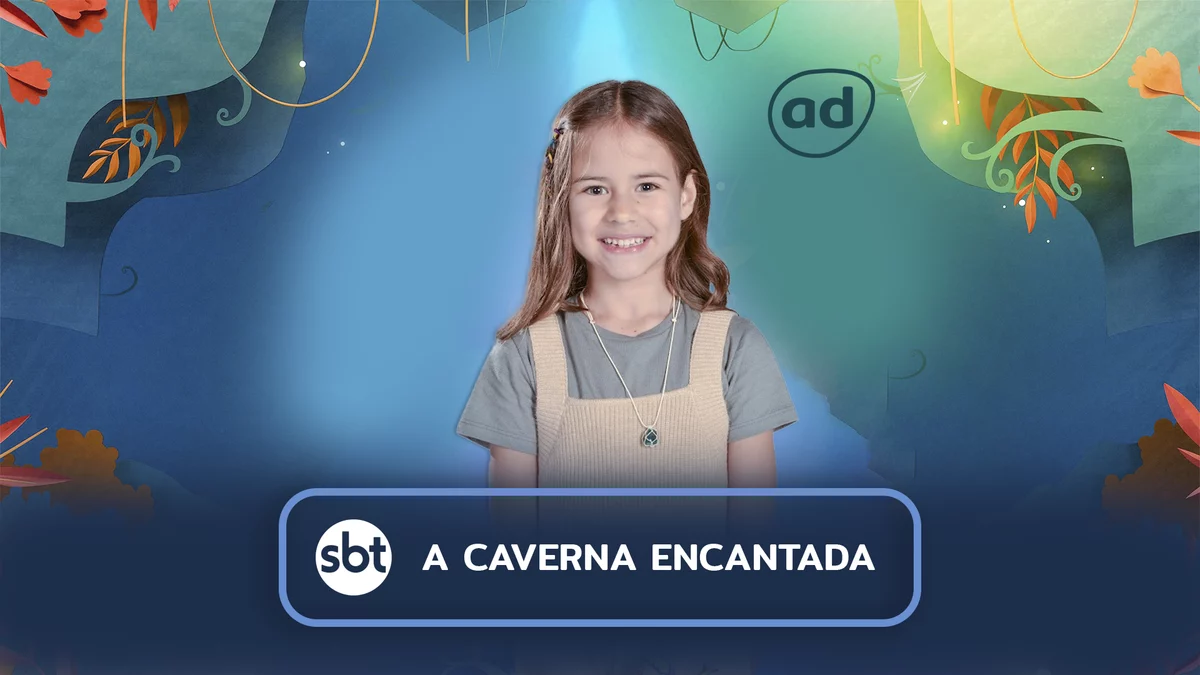 Anna sorrindo em arte do resumo de A Caverna Encantada