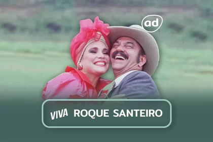 Regina Duarte e Lima Duarte na arte de resumo da semana de Roque Santeiro