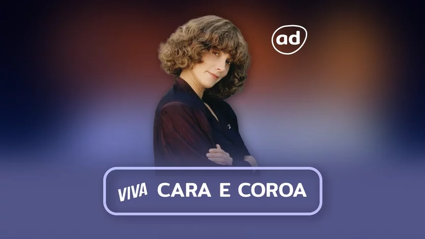 Cristiane Torloni na arte do resumo semanal de Cara e Coroa