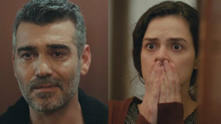 (Özge Özpirinçci) e Sarp (Caner Cindoruk) em montagem na novela Força de Mulher