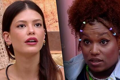 Vitória Strada e Camilla em uma montagem no BBB 25