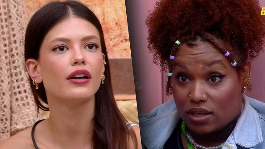 Vitória Strada e Camilla em uma montagem no BBB 25