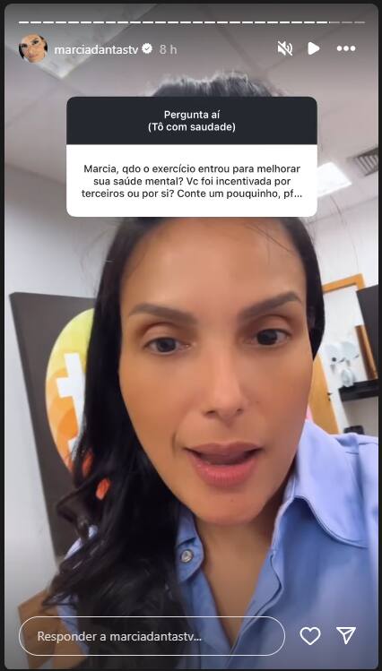 Márcia Dantas no camarim do SBT