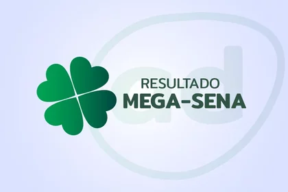 Arte do resultado da Mega Sena