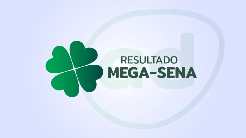 Arte do resultado da Mega Sena