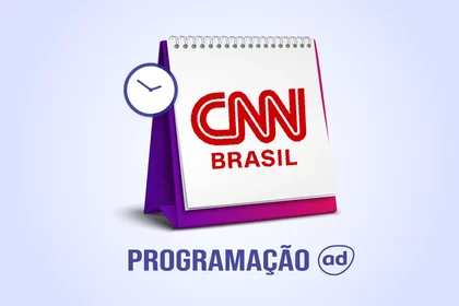 Arte de divulgação da programação da CNN Brasil