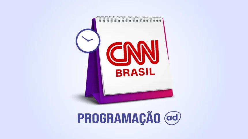 Arte de divulgação da programação da CNN Brasil