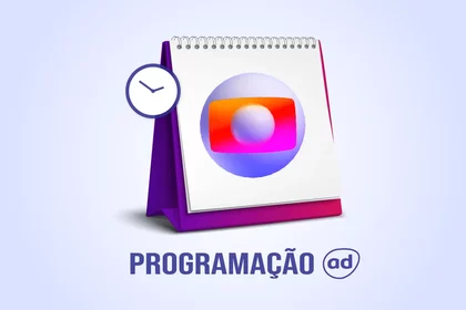 Arte de divulgação da programação da TV Globo