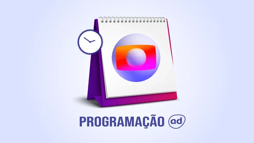 Arte de divulgação da programação da TV Globo