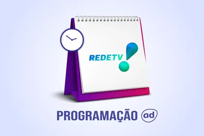 Arte de divulgação da programação da RedeTV!