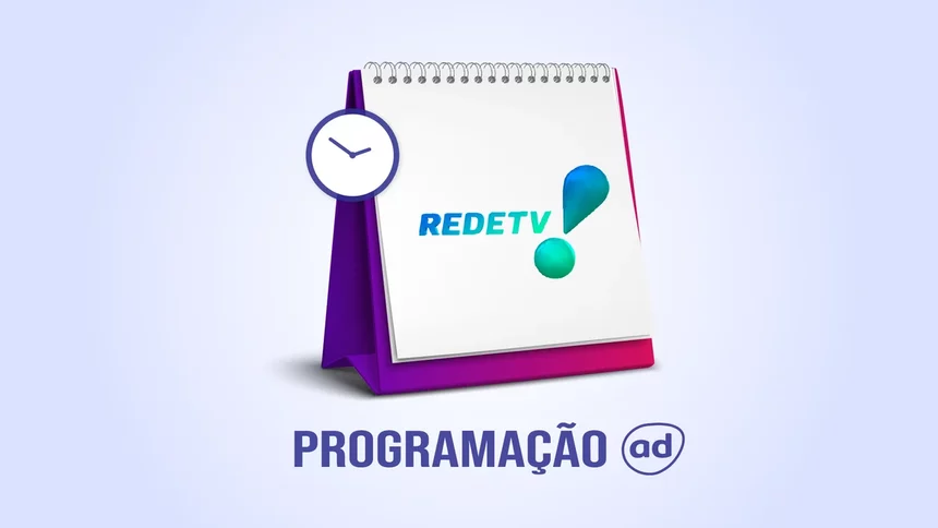 Arte de divulgação da programação da RedeTV!