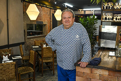 Erick Jacquin está de doma durante gravação do Pesadelo na Cozinha