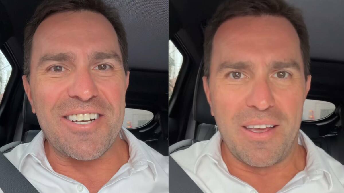 Rodrigo Bocardi em trecho de stories dentro do carro