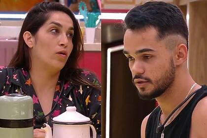 Daniele e João Pedro em uma montagem no BBB 25