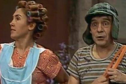 Dona Florinda e Chaves em trecho do seriado Chaves