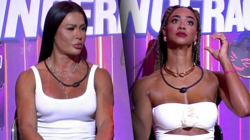 Gracyanne Barbosa e Aline em uma montagem no Sincerão do BBB 25