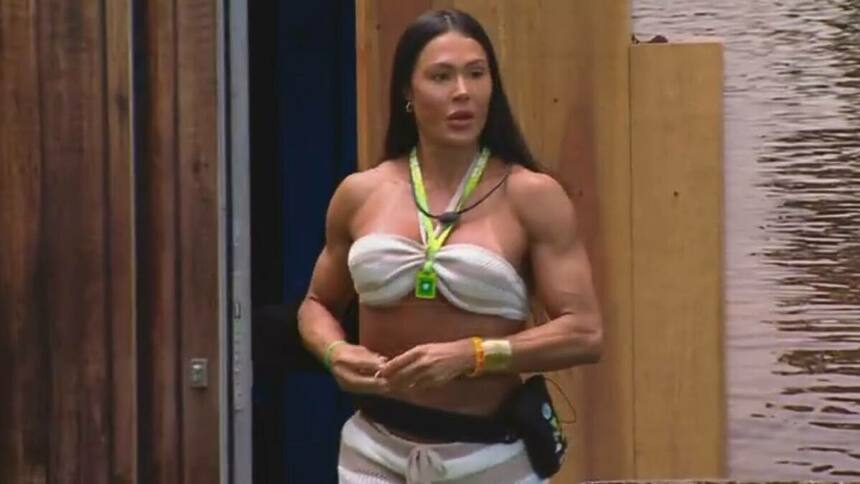 Gracyanne Barbosa em seu retorno a casa do BBB 25