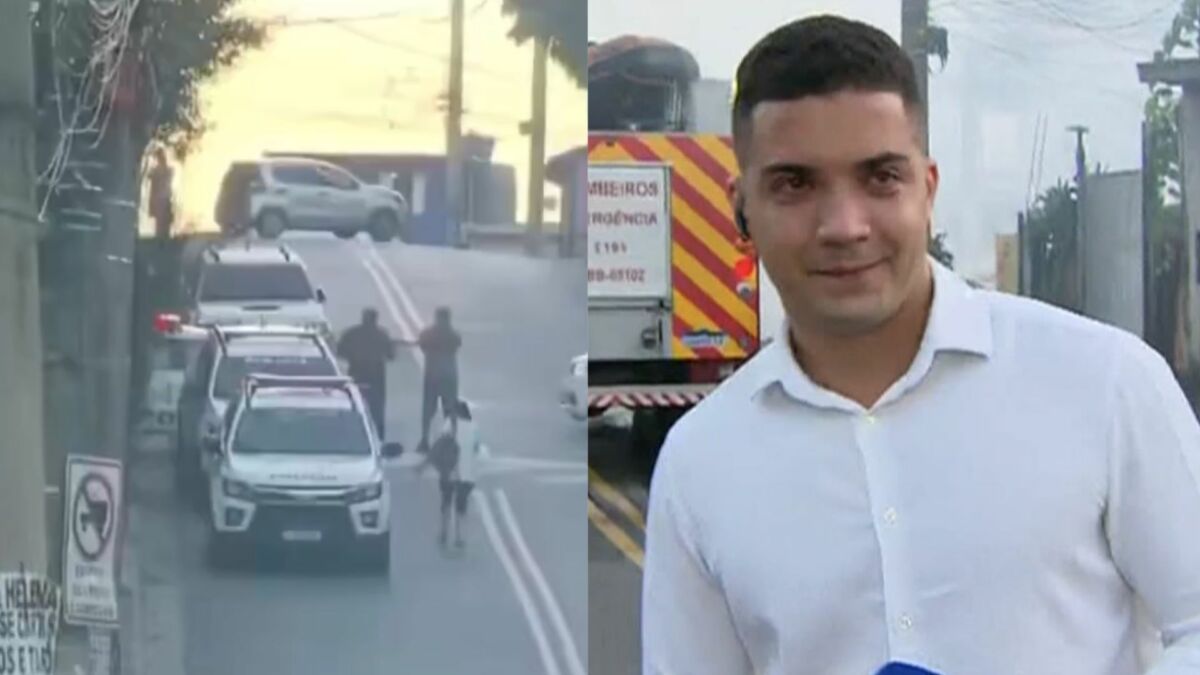 Marcos Guimarães em contagem com carros da polícia ao vivo na RECORD