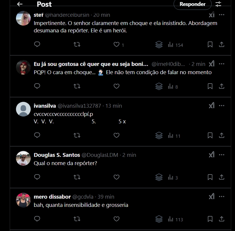 Repórter da GloboNews sendo criticada no X