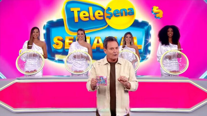 Luís Ricardo levanta o bilhete da Tele Sena Semanal edição 39