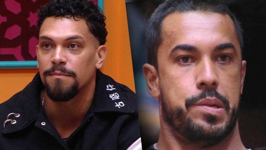 Vinicius e Maike em uma montagem no BBB 25