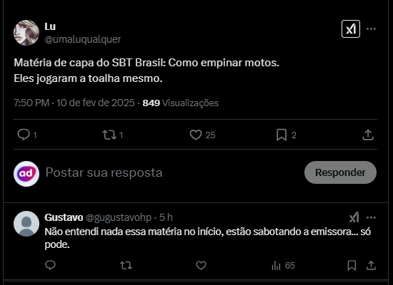 Críticas sobre a reportagem do SBT Brasil
