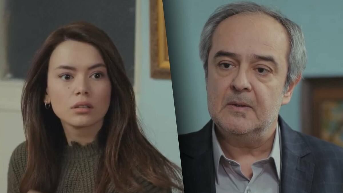 Sirin olha assustada para Enver em cena de Força de Mulher