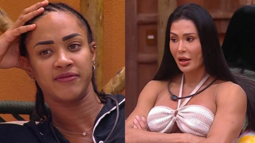 Aline e Gracyanne em uma montagem no BBB 25